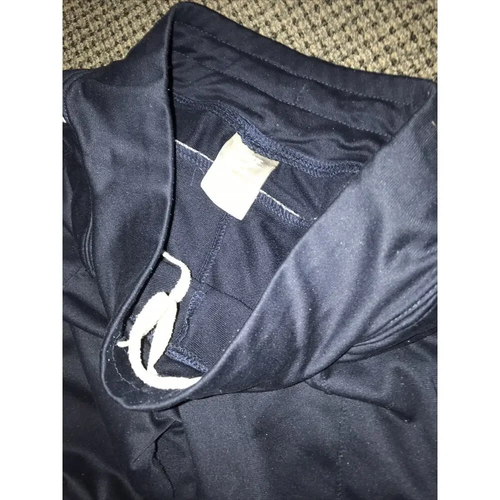Nike Youth Large Navy Blue Sweatpants Track Pants White Piping Joggers L